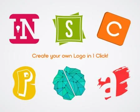 Set of Vector abstract creative logo design elements for create your own logo 스톡 일러스트