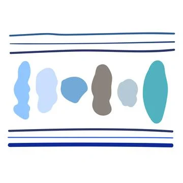 Set of vector abstract doodle elements. Illustrazione stock