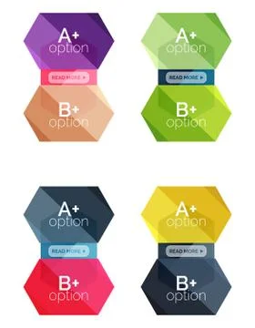 Set of vector abstract infographics content boxes Stock Illustration