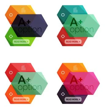 Set of vector abstract infographics content boxes Stock Illustration