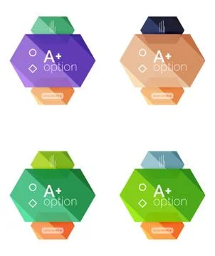 Set of vector abstract infographics content boxes Stock Illustration