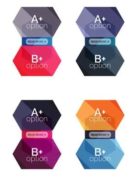 Set of vector abstract infographics content boxes Stock Illustration