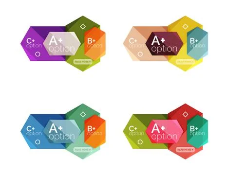 Set of vector abstract infographics content boxes Stock Illustration