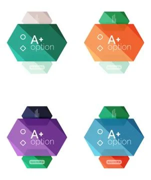 Set of vector abstract infographics content boxes Stock Illustration