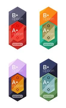 Set of vector abstract infographics content boxes Stock Illustration