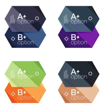 Set of vector abstract infographics content boxes Stock Illustration