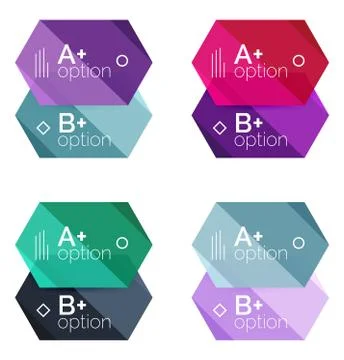 Set of vector abstract infographics content boxes Stock Illustration