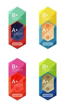 Set of vector abstract infographics content boxes Stock Illustration
