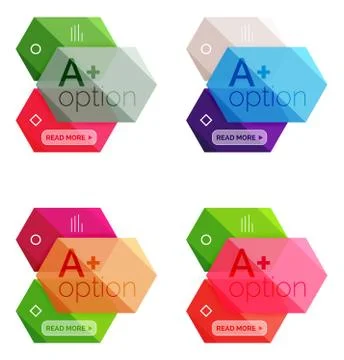 Set of vector abstract infographics content boxes Stock Illustration