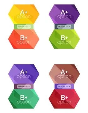 Set of vector abstract infographics content boxes Stockillustratie