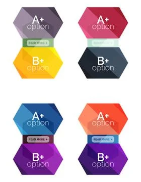 Set of vector abstract infographics content boxes Stock Illustration