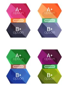 Set of vector abstract infographics content boxes Stock Illustration