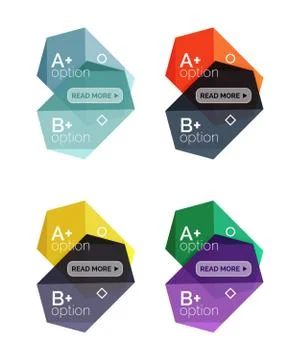 Set of vector abstract infographics content boxes Stock Illustration