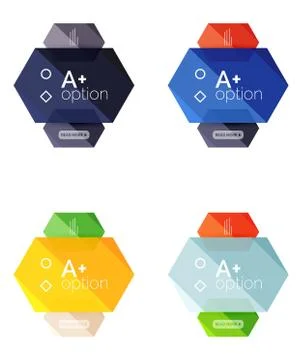 Set of vector abstract infographics content boxes Stock Illustration
