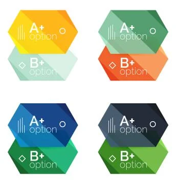 Set of vector abstract infographics content boxes Stock Illustration