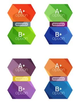 Set of vector abstract infographics content boxes Illustrazione stock