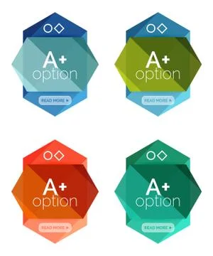 Set of vector abstract infographics content boxes Stock Illustration