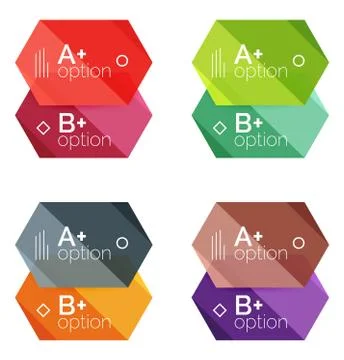 Set of vector abstract infographics content boxes Stock Illustration