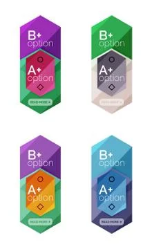 Set of vector abstract infographics content boxes Stock Illustration