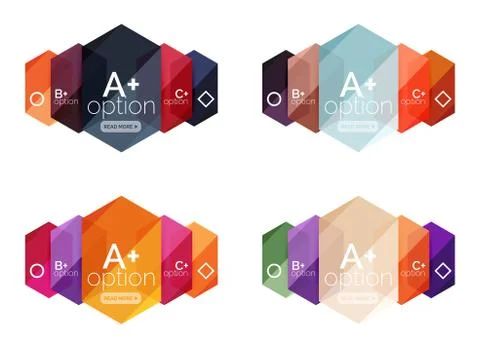 Set of vector abstract infographics content boxes 스톡 일러스트