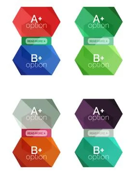 Set of vector abstract infographics content boxes Illustrazione stock