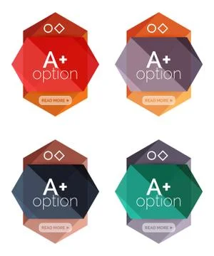 Set of vector abstract infographics content boxes Stock Illustration