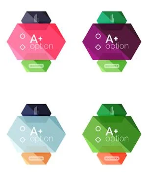 Set of vector abstract infographics content boxes Stock Illustration