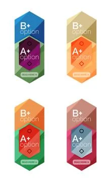 Set of vector abstract infographics content boxes Stock Illustration