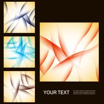 Set of vector abstract line background EPS10 Stock Illustration