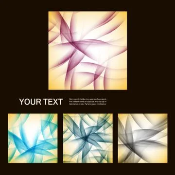 Set of vector abstract line background EPS10 Stock Illustration