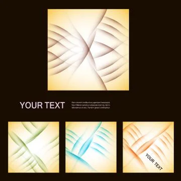 Set of vector abstract line background EPS10 Stock Illustration