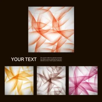 Set of vector abstract line background EPS10 Stock Illustration