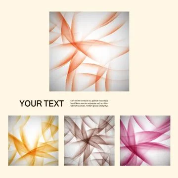 Set of vector abstract line background EPS10 Stock Illustration