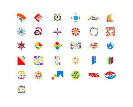 Set of Vector abstract logo design elements 스톡 일러스트