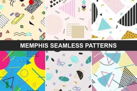 Set of vector abstract seamless patterns. Иллюстрация