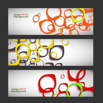 Set vector abstract style background Stock Illustration