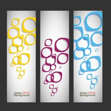 Set vector abstract style background Stock Illustration