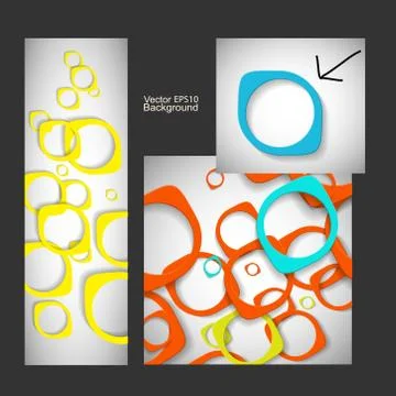 Set vector abstract style background Stock Illustration