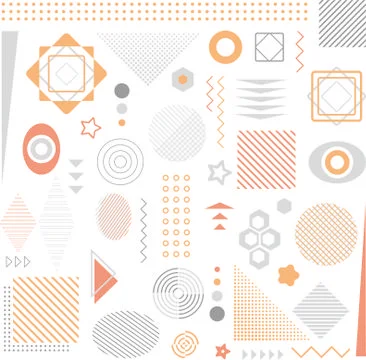 Set vector abstraction geometric design elements Illustrazione stock