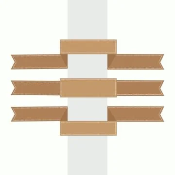 Set of vector ad ribbons - illustration Stock Illustration