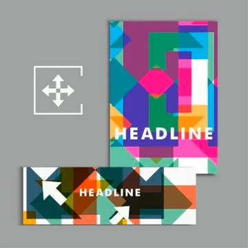 Set vector arrows background Stock Illustration