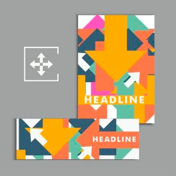 Set vector arrows background Stock Illustration