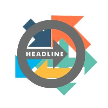 Set vector arrows background Stock Illustration