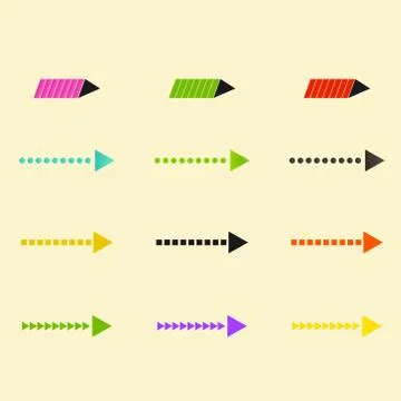 Set of vector arrows eps10 Stock Illustration