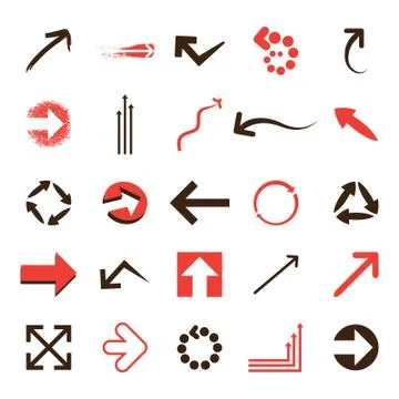 Set of Vector Arrows Stock Illustration