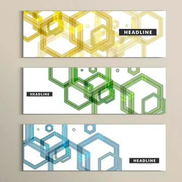 Set vector background of large colored hexagons イラスト素材