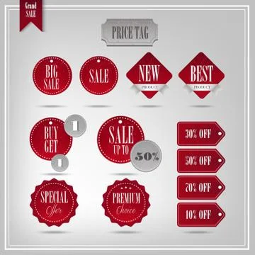 Set of vector badges and labels. Stock Illustration