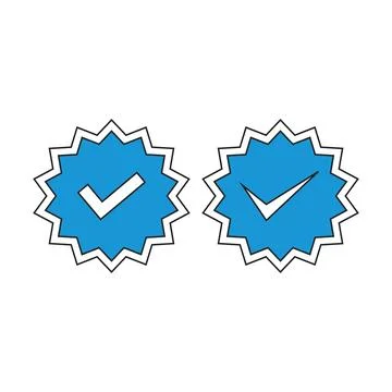 Set of vector badges and labels with check mark icons. Stock Illustration