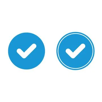 Set of vector badges and labels with check mark icons. Stock Illustration