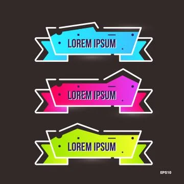 Set of vector banners. Color discount background Stock Illustration